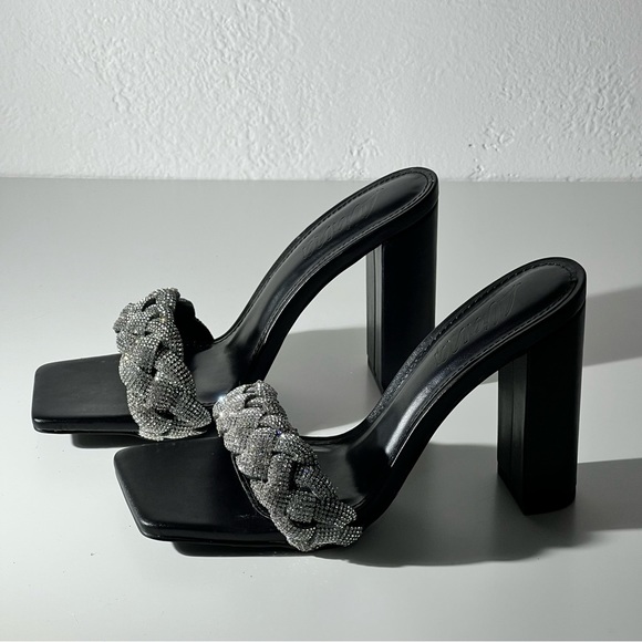 Silver Sparkly Sandal Heel - Picture 6 of 6